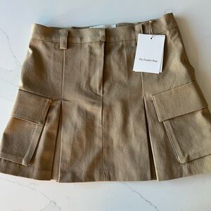 The Frankie Shop Khaki Cargo Mini Skirt